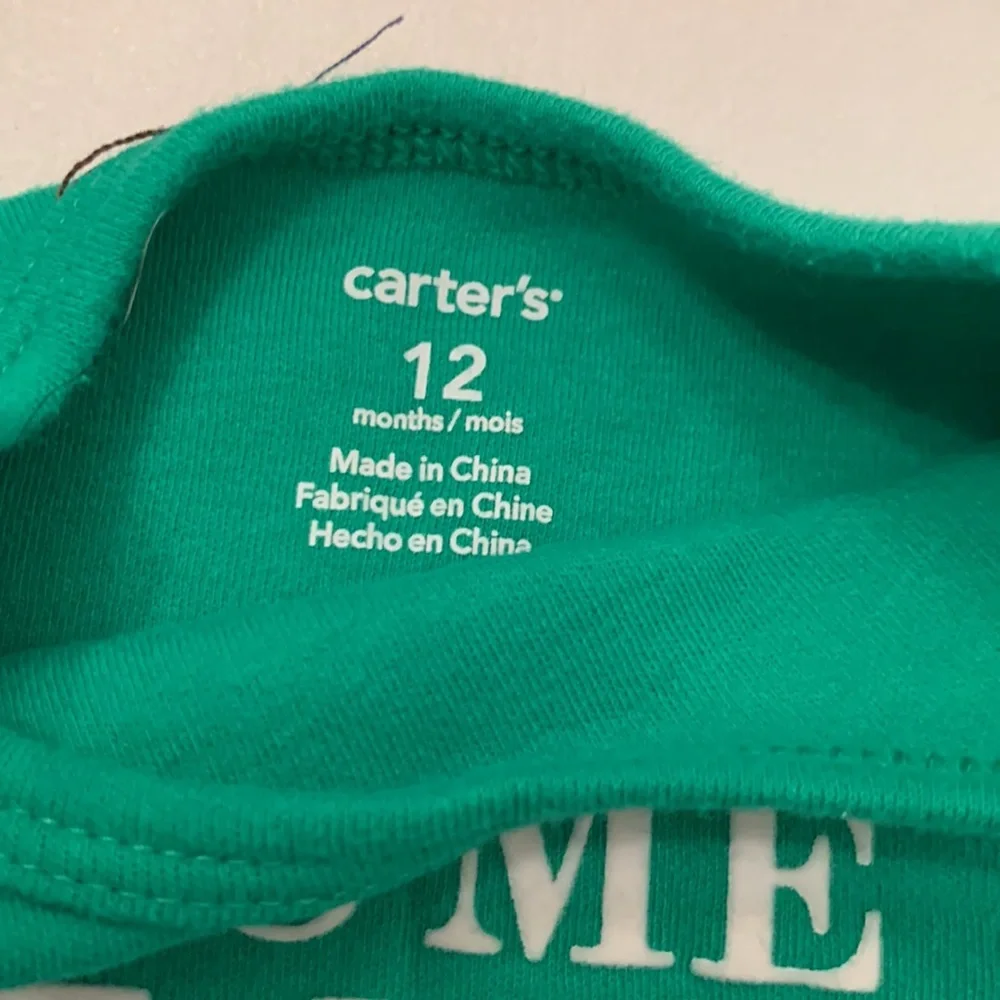 Carter’s Green St Patrick’s Day “Kiss Me I’m Irish” Bodysuit Long Sleeve
